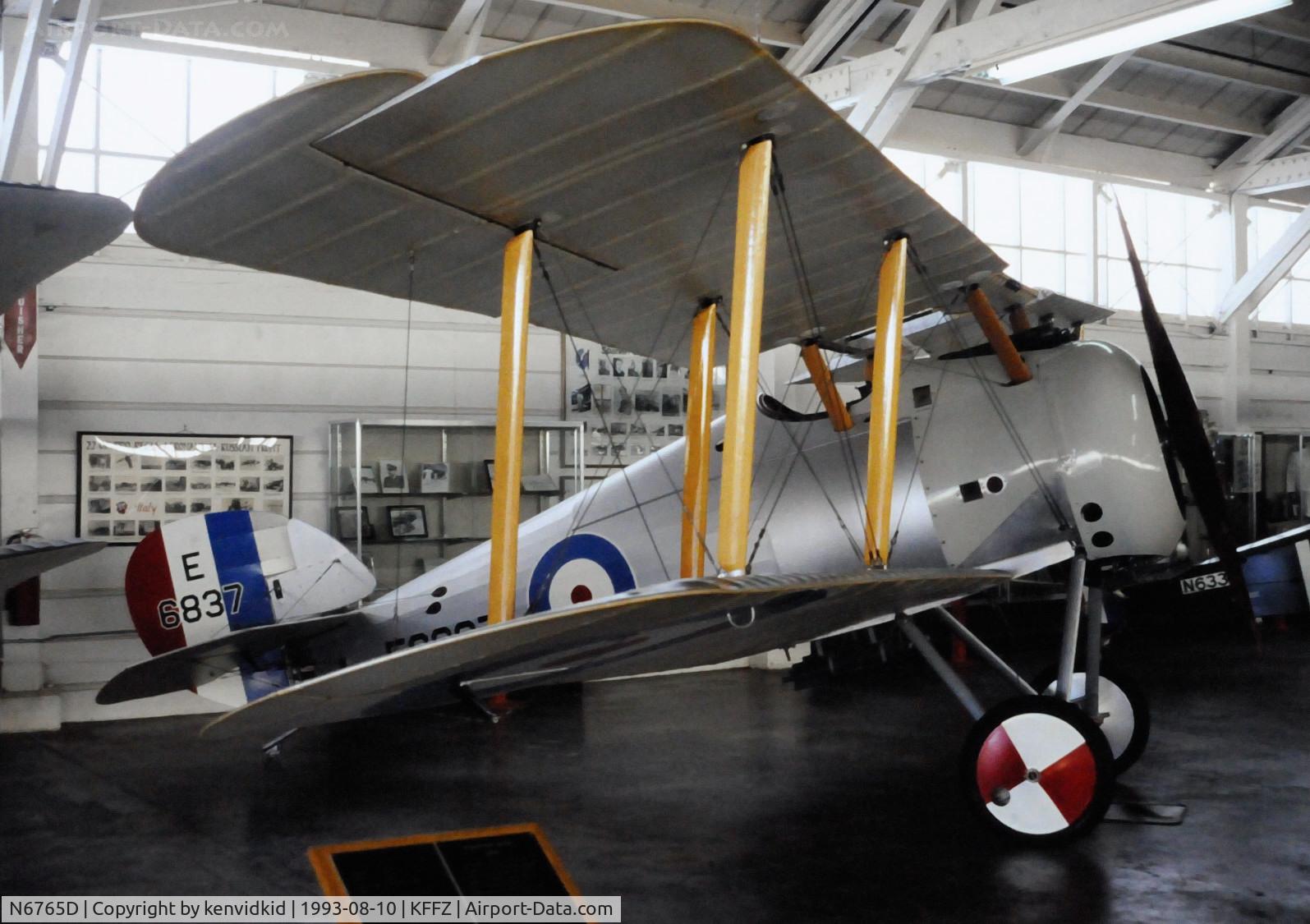 N6765D, 1982 Sopwith 7F1 Snipe replica C/N Not found N6765D, At the Champlin Fighter Museum.