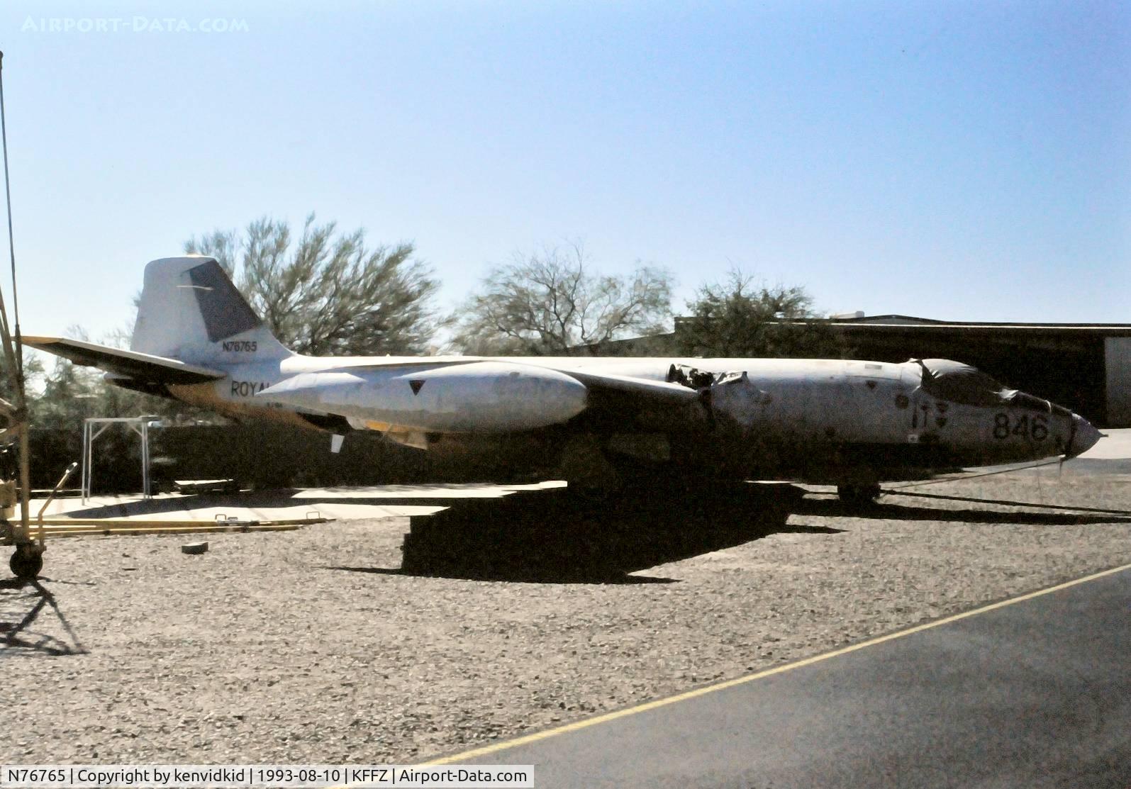 N76765, 1954 English Electric Canberra TT.18 C/N HP-181B, At Falcon Field.