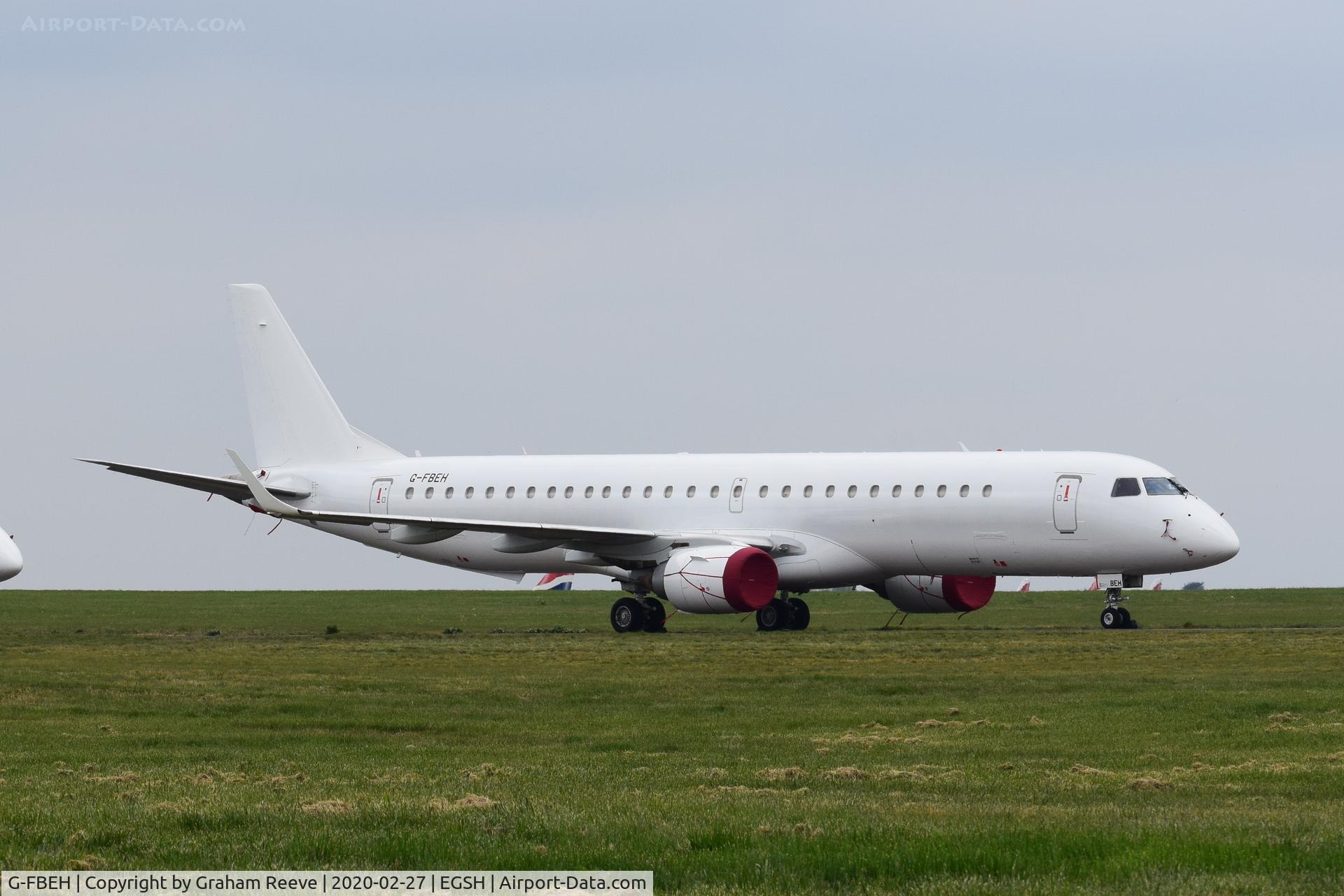 G-FBEH, 2007 Embraer 195LR (ERJ-190-200LR) C/N 19000128, In storage at Norwich.