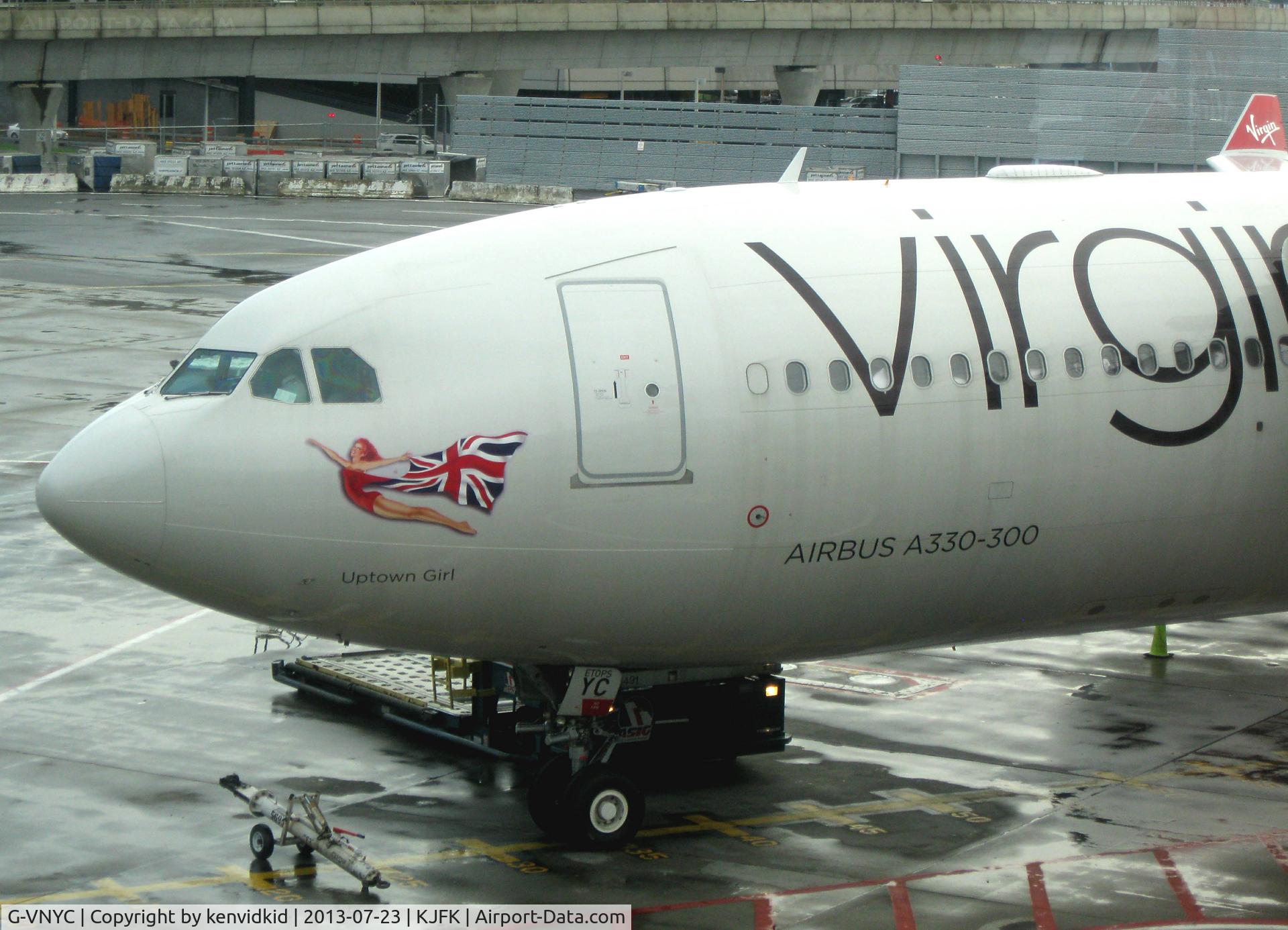 G-VNYC, 2012 Airbus A330-343X C/N 1315, Taken by my wife Sharon on her way home from the New York MoonWalk.