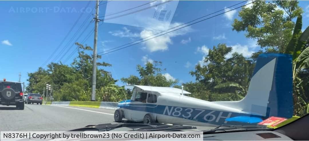 N8376H, 1957 Cessna 172 C/N 28456, Apparently has been converted into a road vehicle somewhere in Puerto Rico