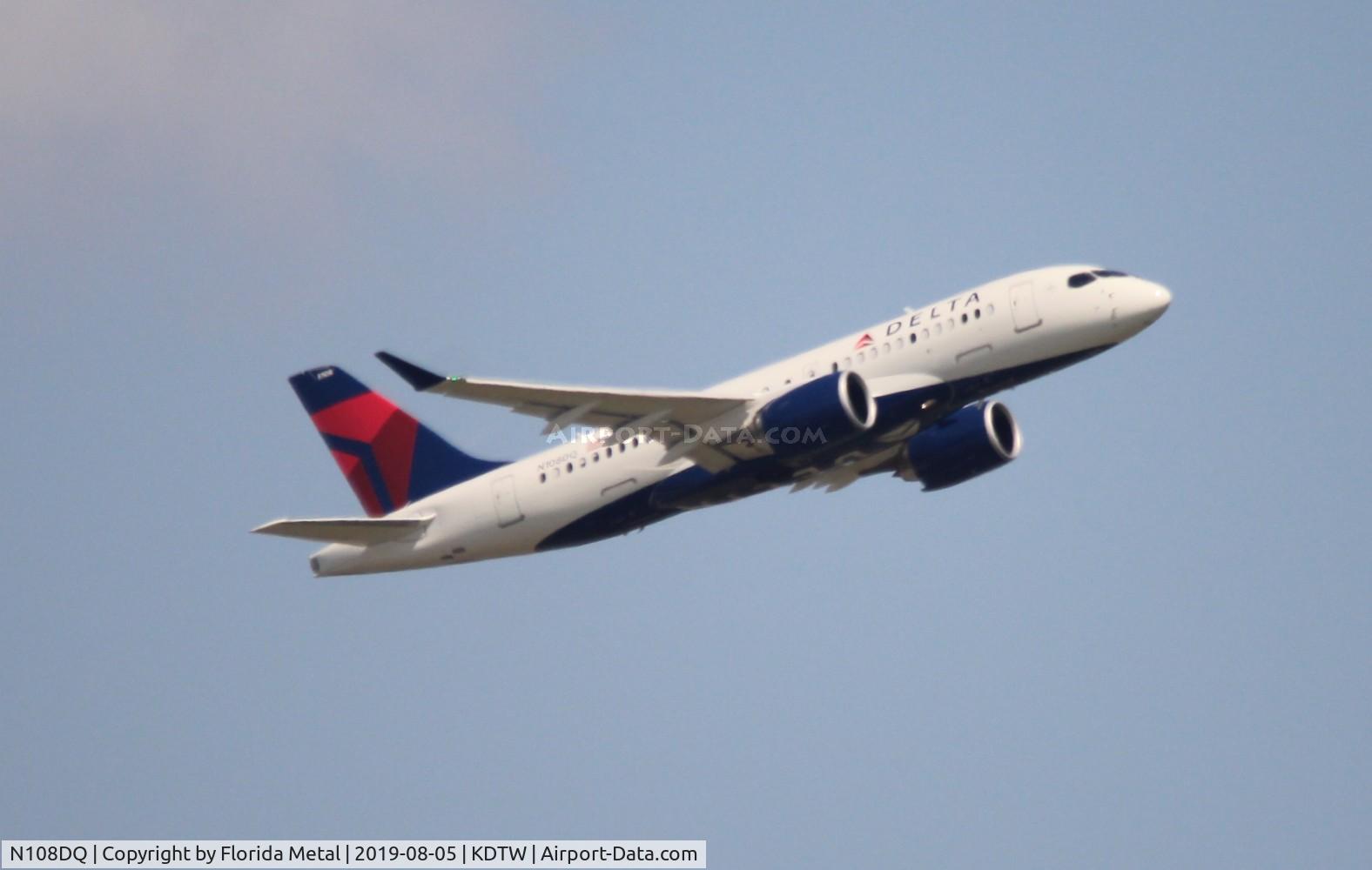 N108DQ, 2019 Airbus A220-100 C/N 50027, DTW 2019