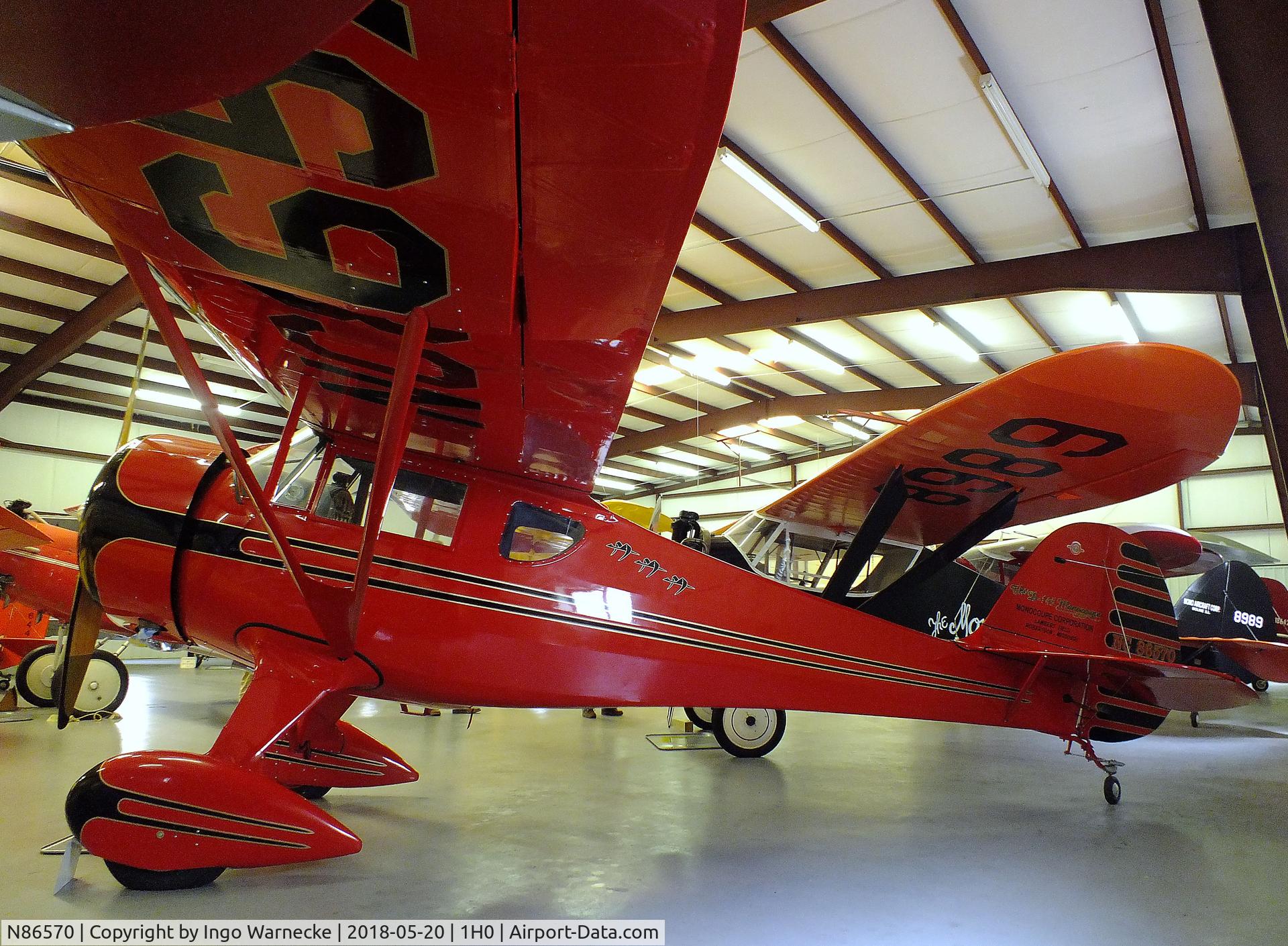 N86570, 1935 Universal Moulded Products MONOCOUPE D-145 C/N D-122, Monocoupe D-145 at the Aircraft Restoration Museum at Creve Coeur airfield, Maryland Heights MO