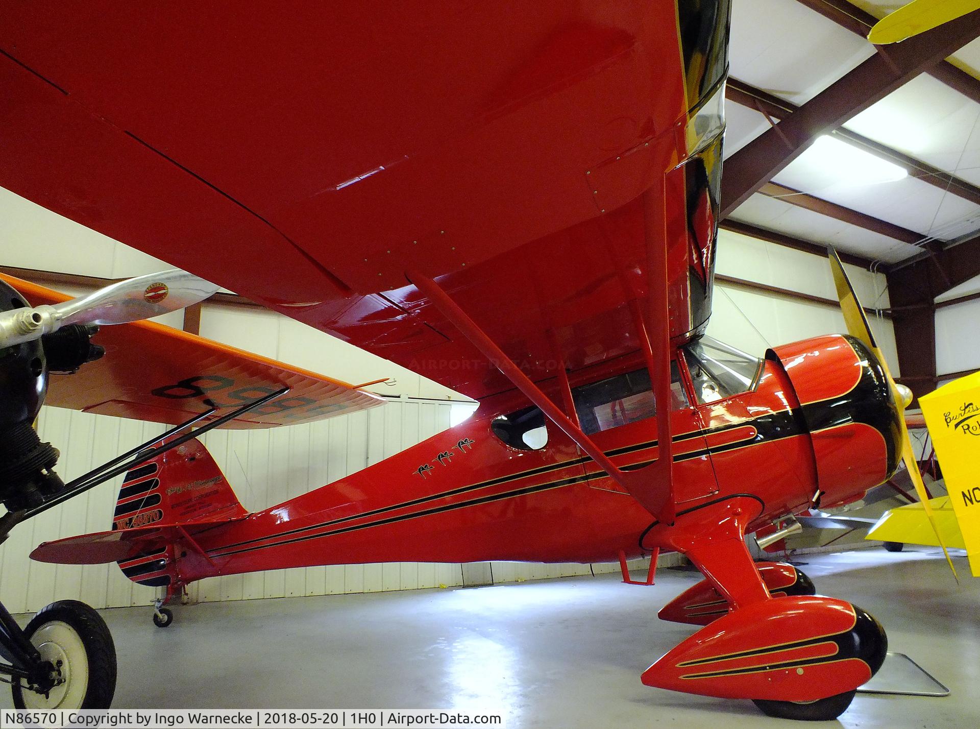 N86570, 1935 Universal Moulded Products MONOCOUPE D-145 C/N D-122, Monocoupe D-145 at the Aircraft Restoration Museum at Creve Coeur airfield, Maryland Heights MO