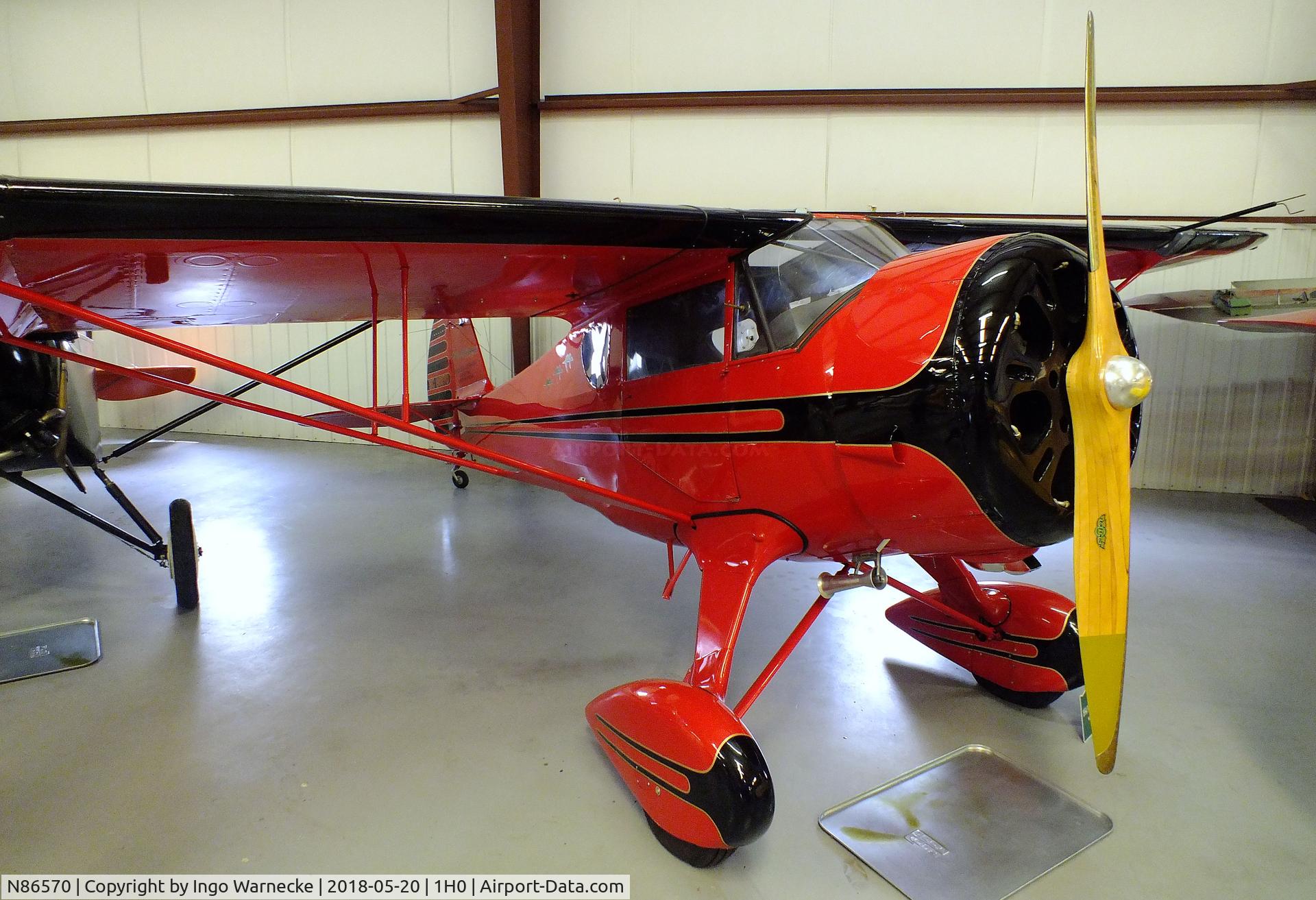 N86570, 1935 Universal Moulded Products MONOCOUPE D-145 C/N D-122, Monocoupe D-145 at the Aircraft Restoration Museum at Creve Coeur airfield, Maryland Heights MO