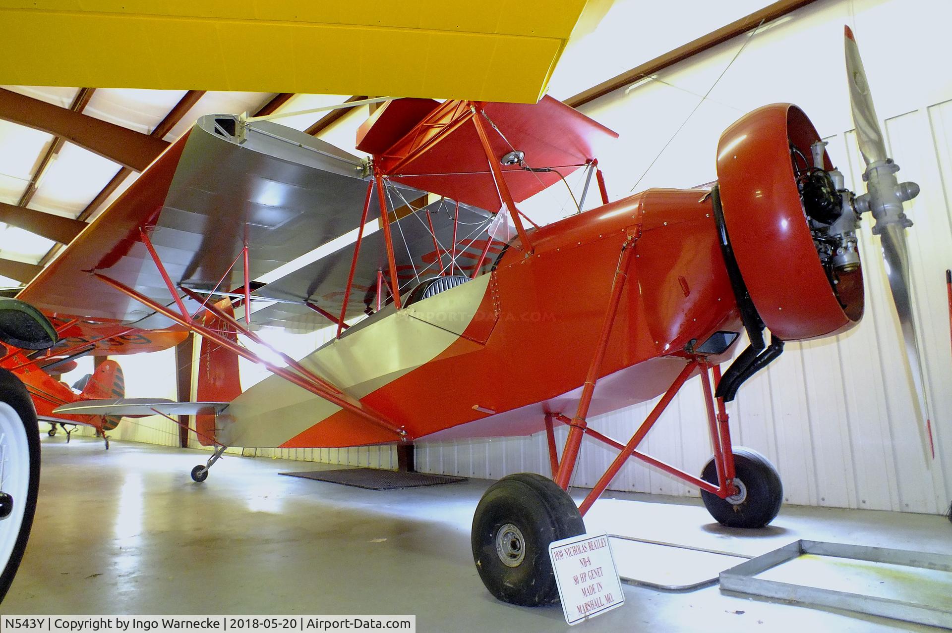 N543Y, 1931 Nicholas Beazley NB-8G C/N K-8, Nicholas Beazley NB-8G at the Aircraft Restoration Museum at Creve Coeur airfield, Maryland Heights MO