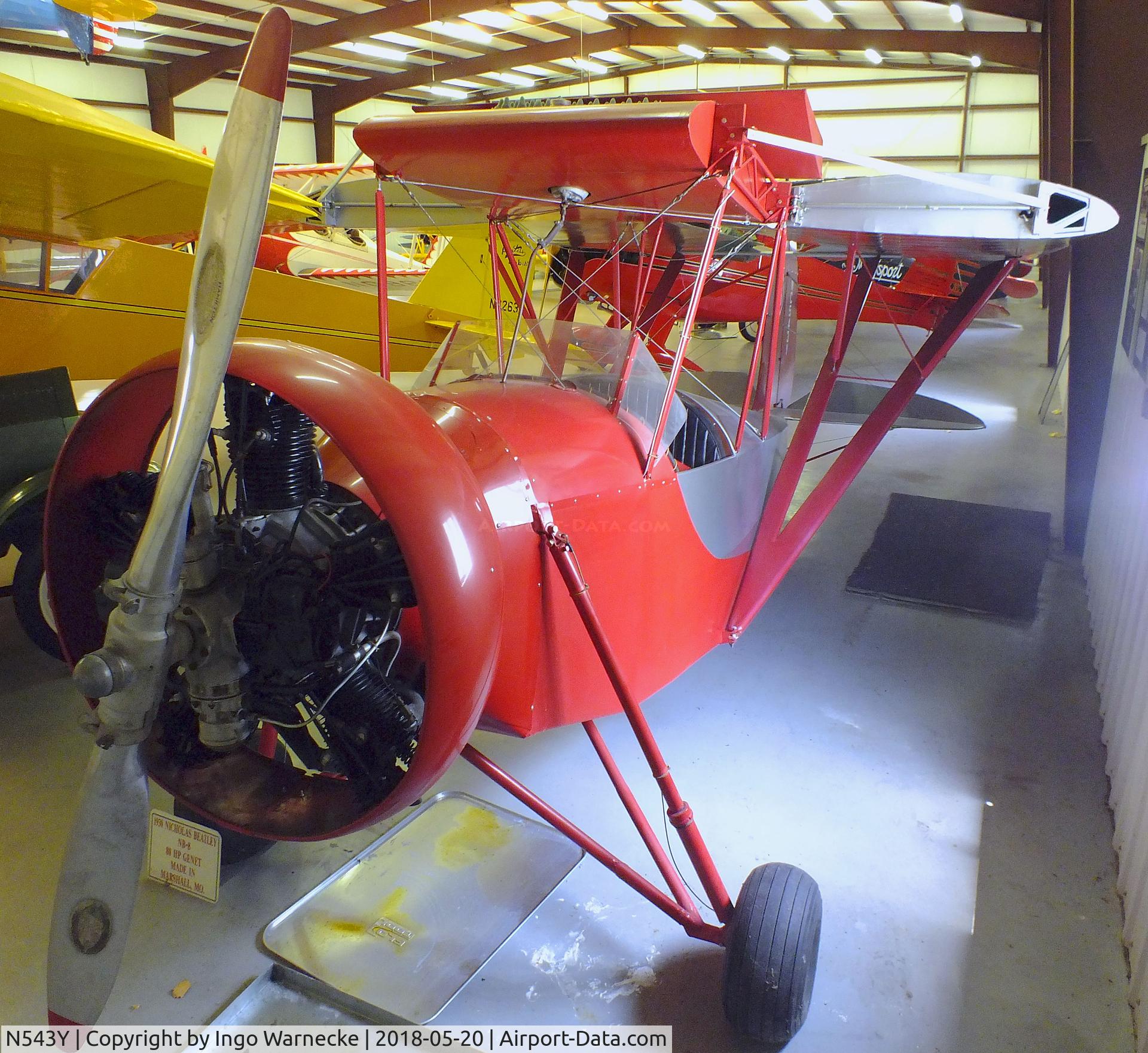 N543Y, 1931 Nicholas Beazley NB-8G C/N K-8, Nicholas Beazley NB-8G at the Aircraft Restoration Museum at Creve Coeur airfield, Maryland Heights MO