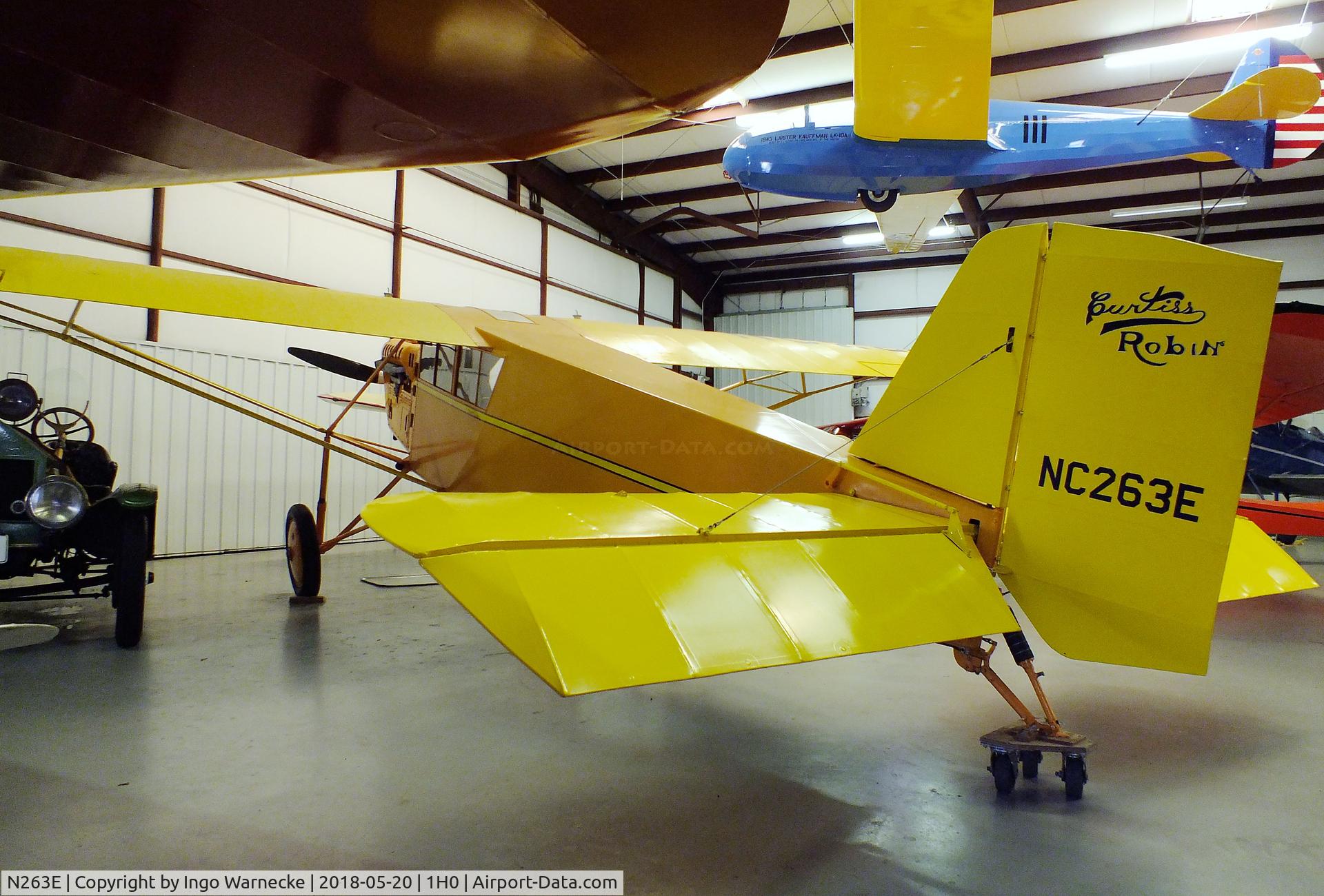 N263E, Curtiss-Wright Robin C/N 116, Curtiss-Wright Robin at the Aircraft Restoration Museum at Creve Coeur airfield, Maryland Heights MO