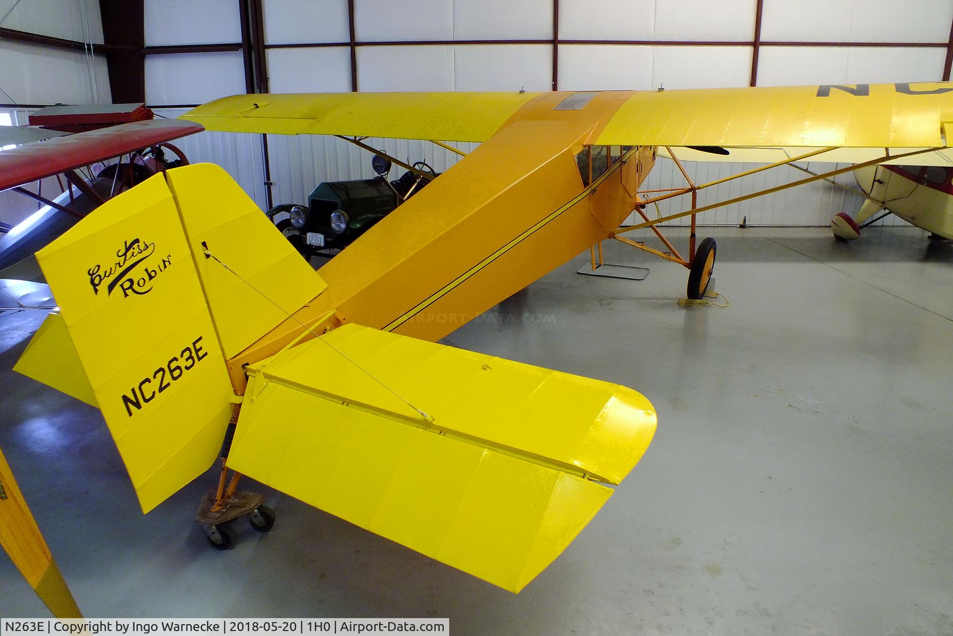 N263E, Curtiss-Wright Robin C/N 116, Curtiss-Wright Robin at the Aircraft Restoration Museum at Creve Coeur airfield, Maryland Heights MO