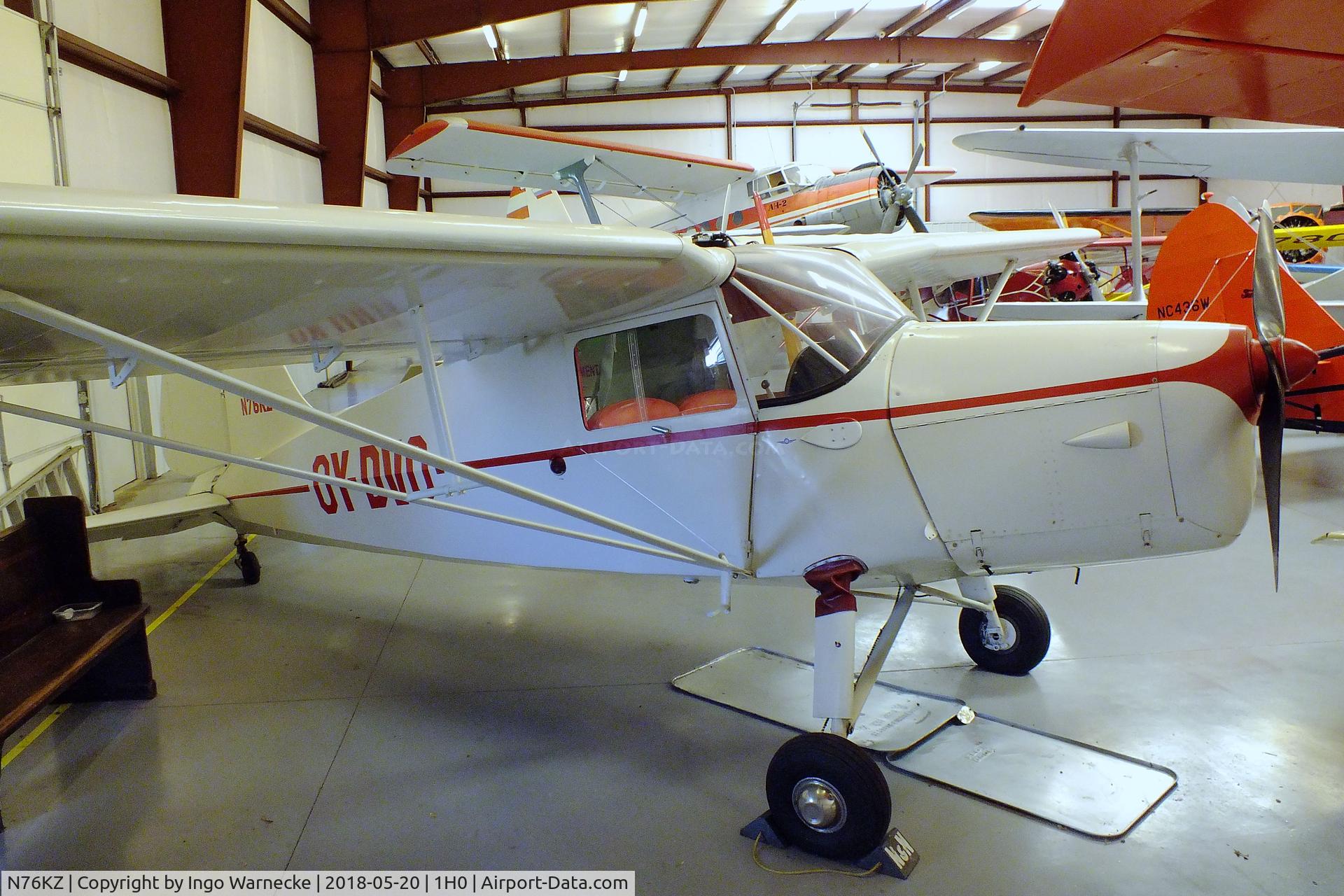 N76KZ, 1946 SAI KZ III C/N 76, Skandinavisk Aero Industri (Kramme & Zeuthen) KZ 
III Laerke at the Aircraft Restoration Museum at Creve Coeur airfield, Maryland Heights MO
