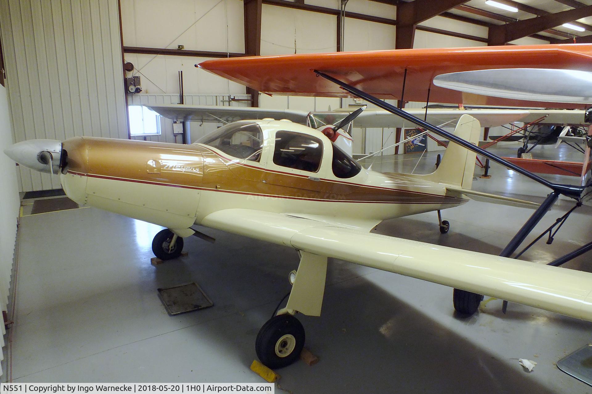 N551, 1954 Meyers MAC-145 C/N 216, Meyers MAC-145 at the Aircraft Restoration Museum at Creve Coeur airfield, Maryland Heights MO