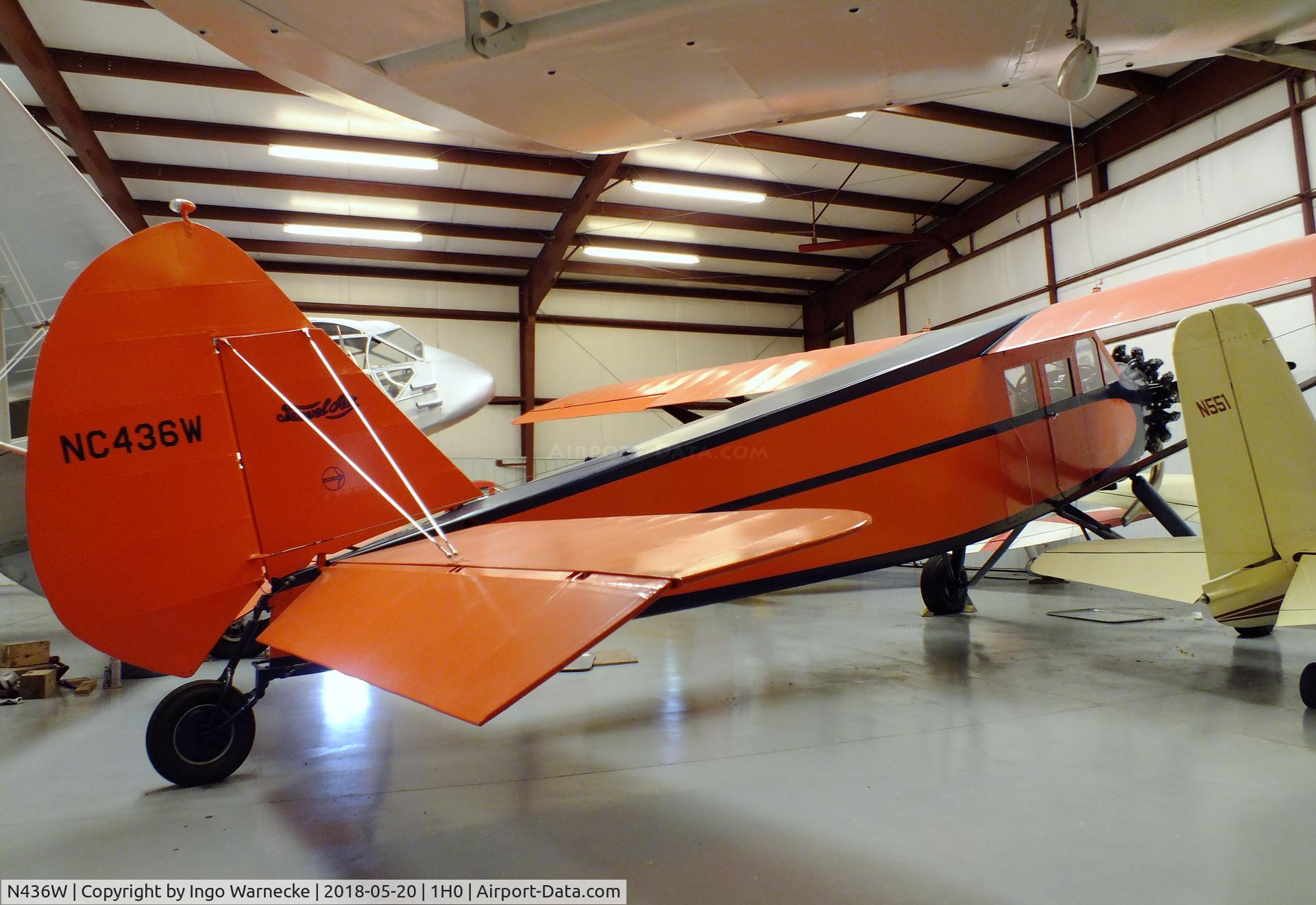 N436W, 1931 Curtiss-Wright Sedan 15-D C/N 15C-2001, Curtiss-Wright Sedan CW-15D at the Aircraft Restoration Museum at Creve Coeur airfield, Maryland Heights MO