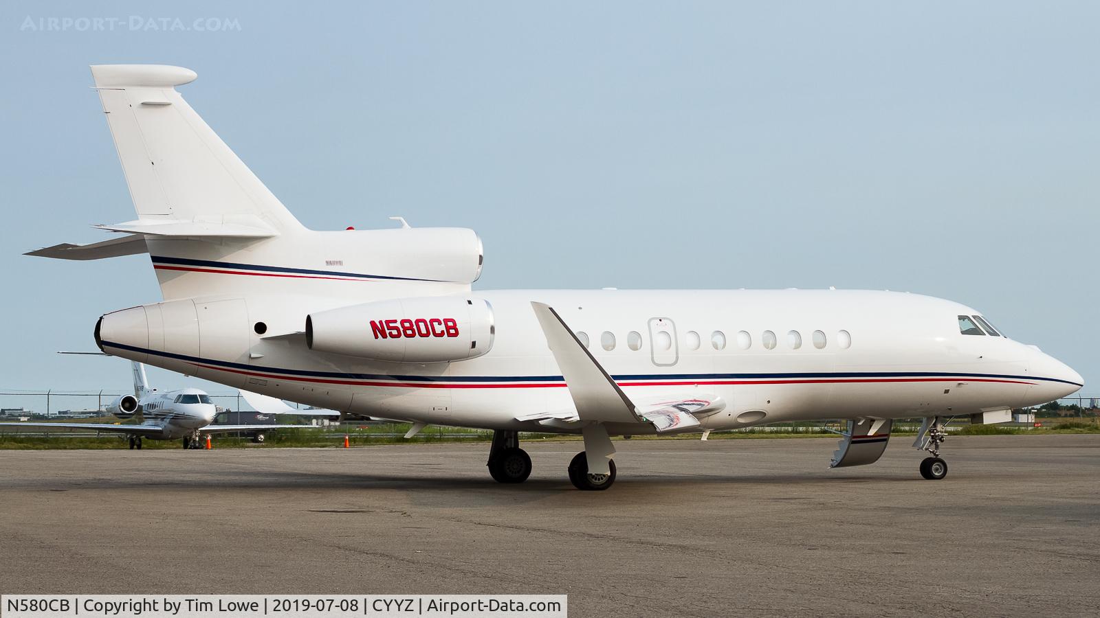 N580CB, 2009 Dassault Falcon 900EX C/N 235, Parked on the Signature Apron