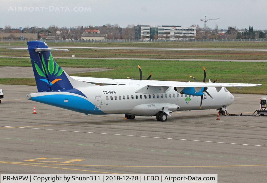 PR-MPW, 2003 ATR 72-212A C/N 682, Delivery day... back from LFBF... still in Air Caraïbes n/c without titles...