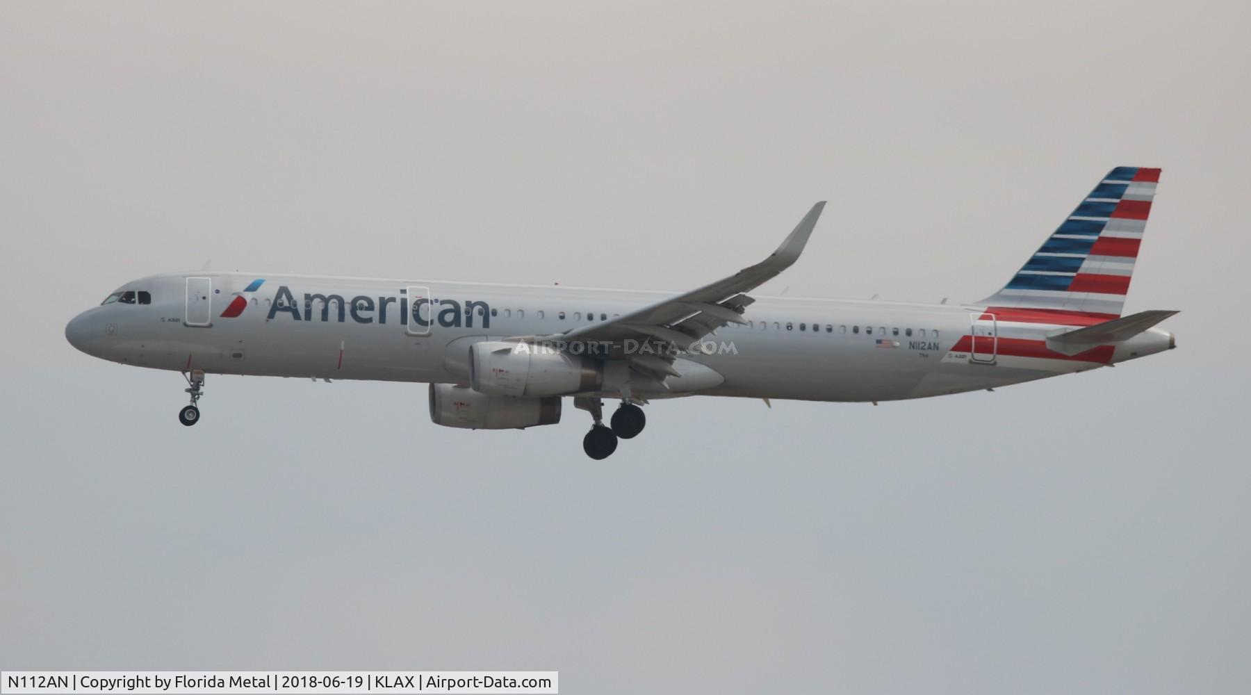 N112AN, 2014 Airbus A321-231 C/N 5991, LAX 2018