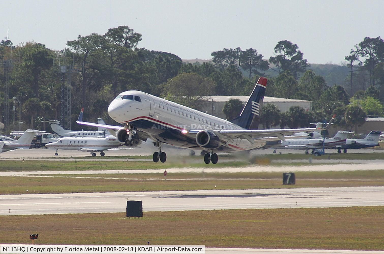 N113HQ, 2007 Embraer 175LR (ERJ-170-200LR) C/N 17000177, DAB 2008