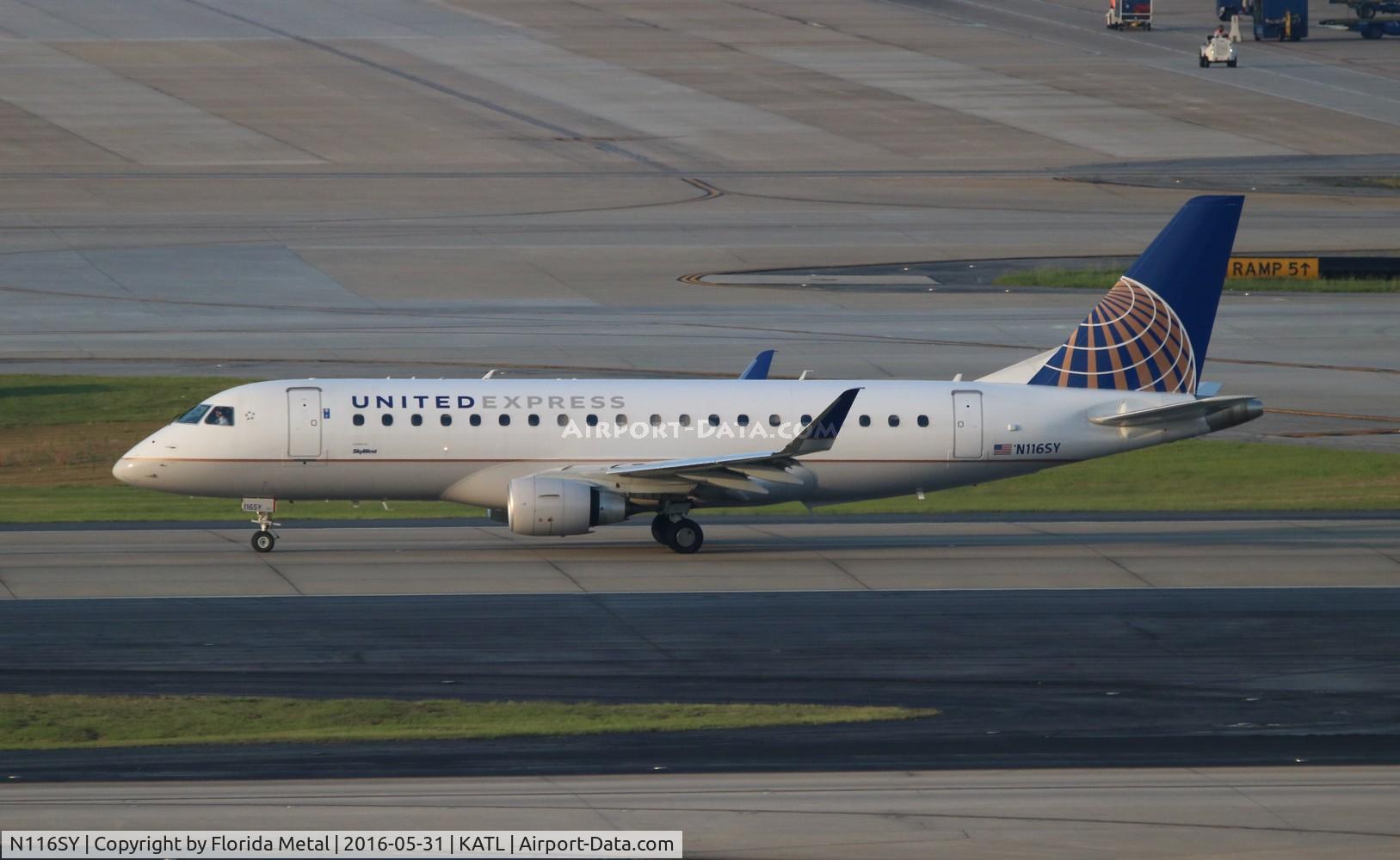 N116SY, 2014 Embraer 175LR (ERJ-170-200LR) C/N 17000411, ATL 2016