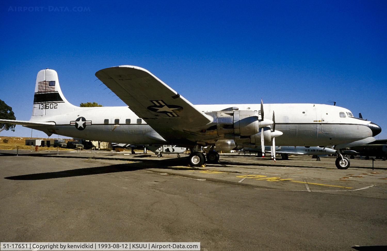 51-17651, 1951 Douglas VC-118B Liftmaster (R6D-1) C/N 43705, At the Travis air base museum.