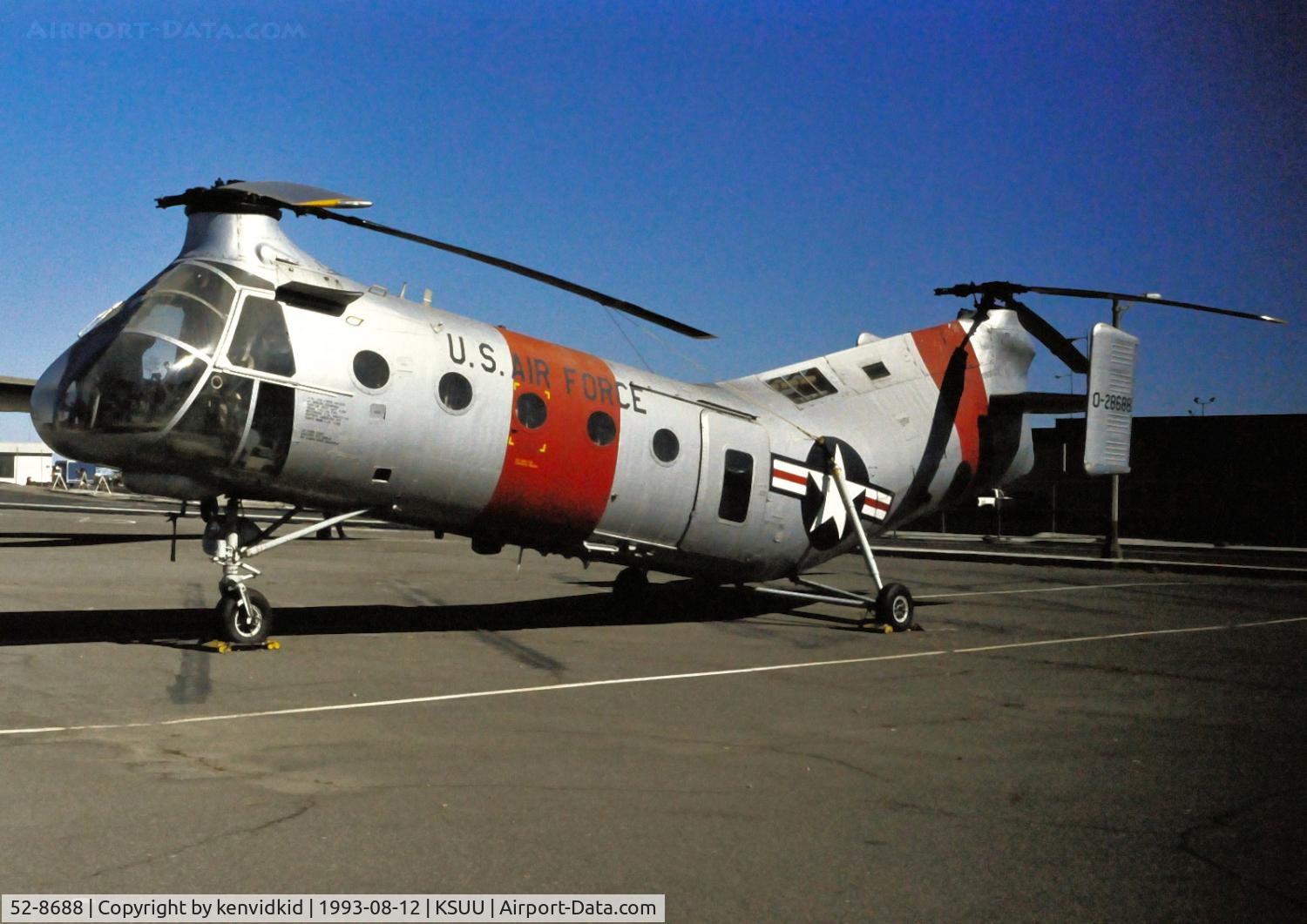 52-8688, 1952 Piasecki CH-21B Workhorse C/N B.50, At the Travis air base museum.