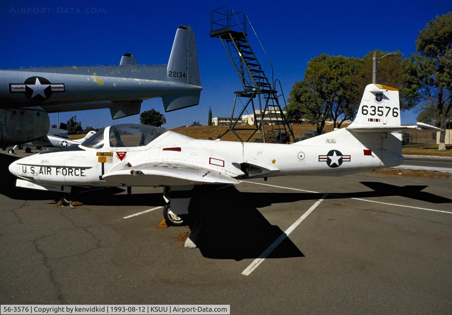 56-3576, 1956 Cessna T-37B Tweety Bird C/N 40148, At the Travis air base museum.