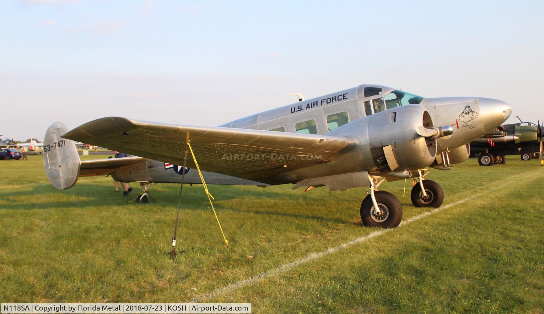 N118SA, 1954 Beech E18S C/N BA-14, OSH 2018