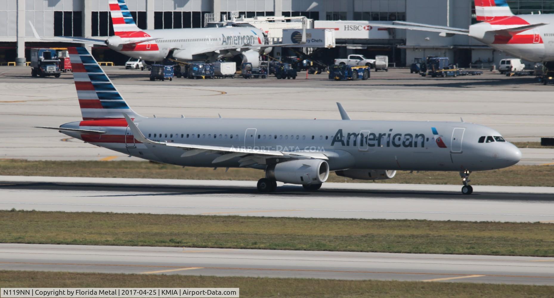 N119NN, 2014 Airbus A321-231 C/N 6222, MIA 2017