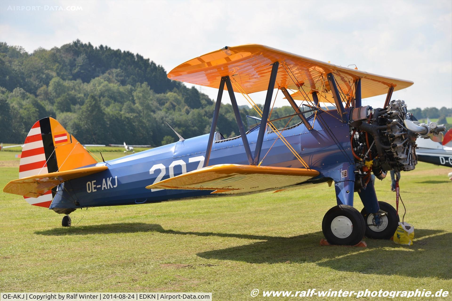 OE-AKJ, 1942 Boeing E75 C/N 75-5601, Boeing E75 Stearmann - Private - 75-5601 - OE-AKJ - 24.08.2014 -EDKN