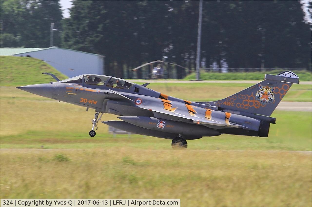 324, Dassault Rafale B C/N 324a, Dassault Rafale B, Landing rwy 08, Landivisiau Naval Air Base (LFRJ) Tiger Meet 2017