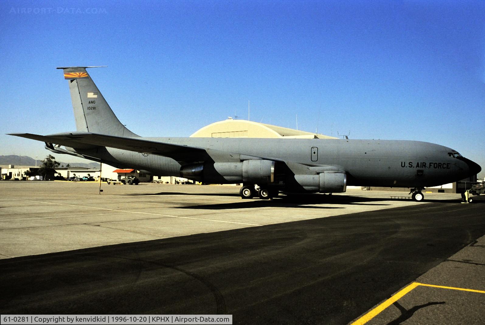 61-0281, 1961 Boeing KC-135E Stratotanker C/N 18188, At Phoenix Sky Harbor.