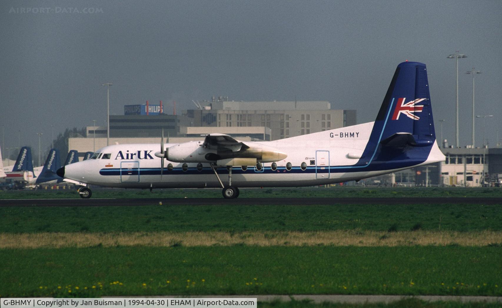 G-BHMY, 1962 Fokker F-27-200 Friendship C/N 10196, Air UK
