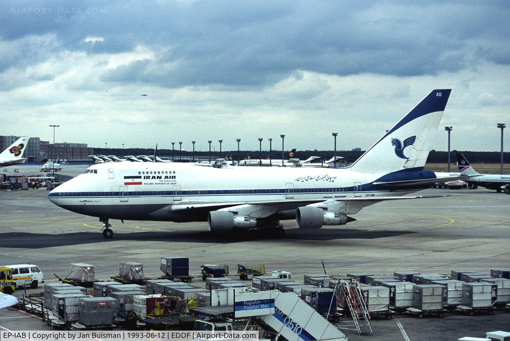 EP-IAB, 1976 Boeing 747SP-86 C/N 20999, Iran Air