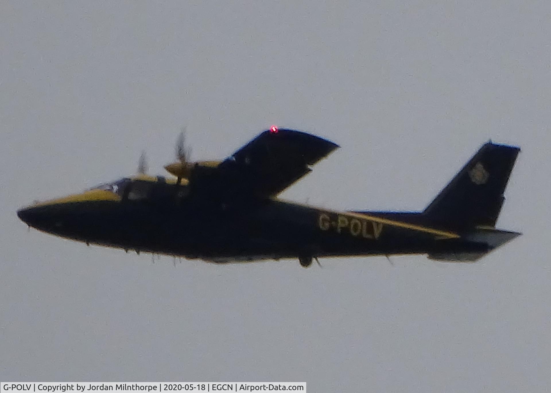G-POLV, 2016 Vulcanair P-68R Victor C/N 498/R, Flying over Worsbrough on it's first day of operations!