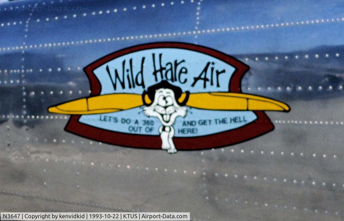 N3647, 1952 Beech Expeditor 3NM C/N CA-262, Artwork, At Tucson.