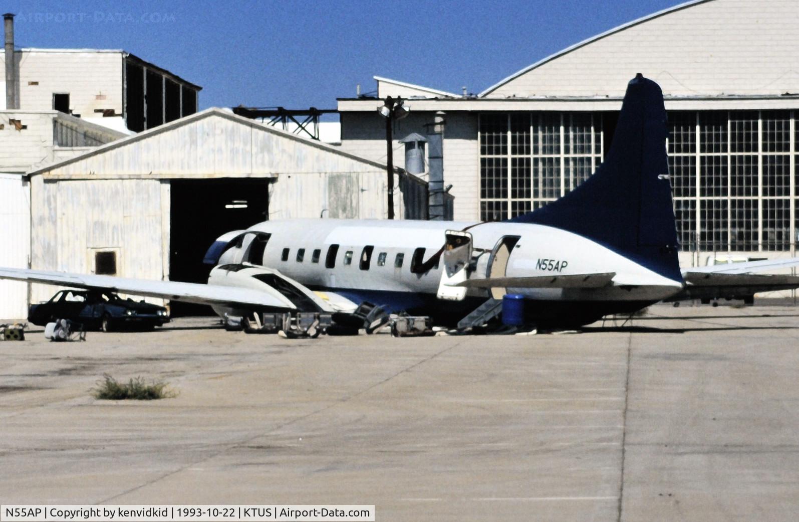 N55AP, 1957 Convair 640 C/N 451, Used in an emergency drill.
At Tucson.