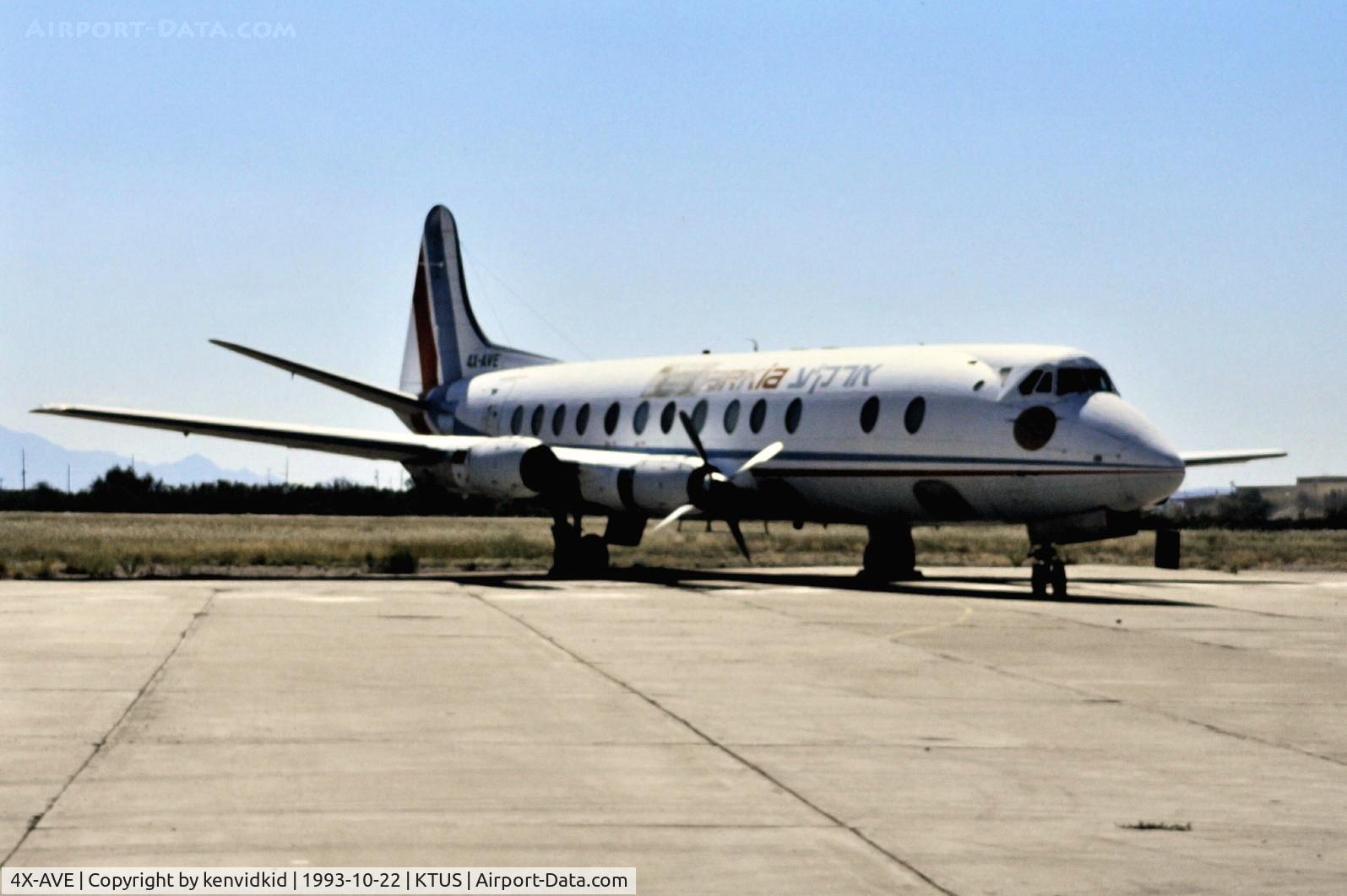 4X-AVE, 1959 Vickers Viscount 831 C/N 403, At Tucson.