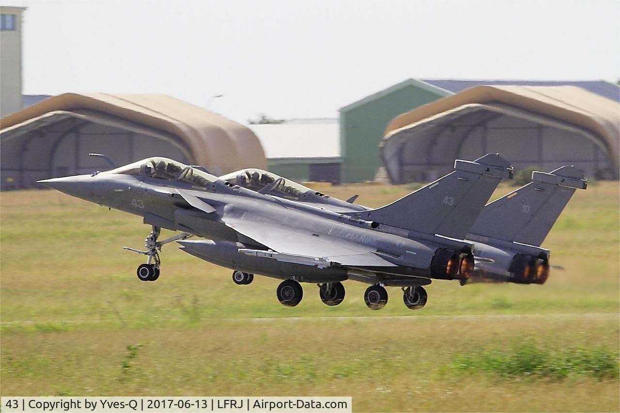 43, 2015 Dassault Rafale M C/N 43, Dassault Rafale M, Take off rwy 08, Landivisiau naval air base (LFRJ) Tiger Meet 2017
