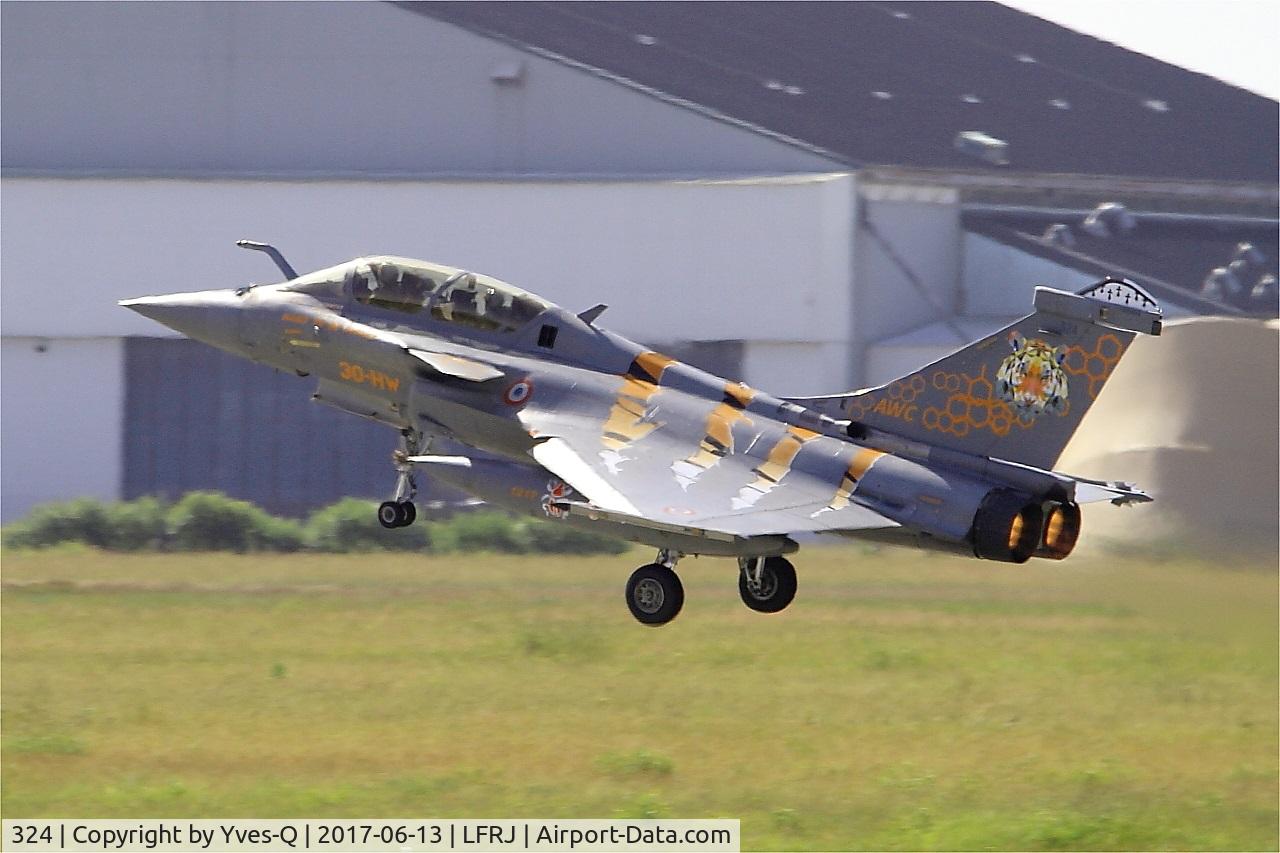 324, Dassault Rafale B C/N 324a, Dassault Rafale B, Take off rwy 08, Landivisiau Naval Air Base (LFRJ) Tiger Meet 2017