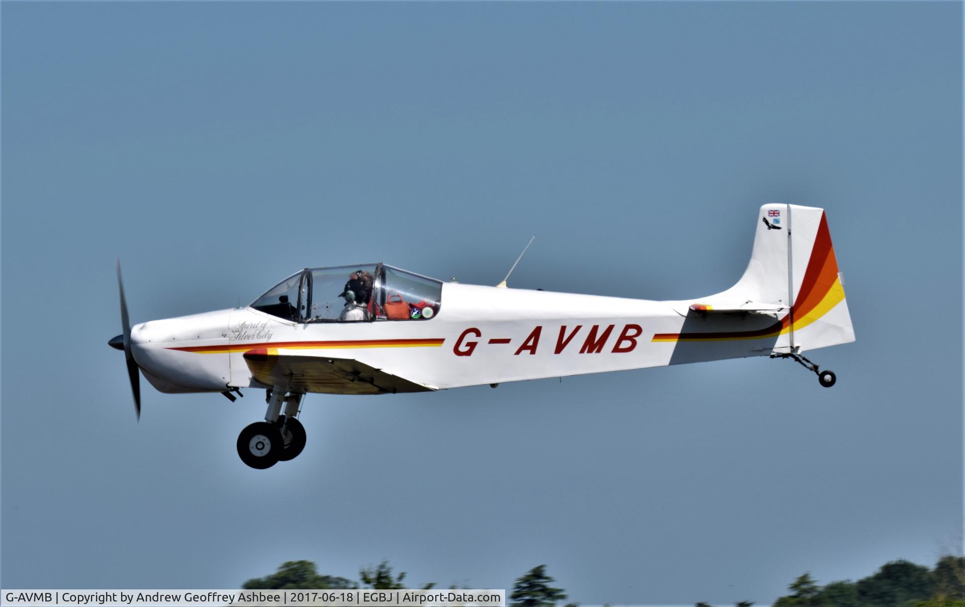 G-AVMB, 1967 Rollason Druine D-62B Condor C/N RAE/621, G-AVMB at Gloucestershire Airport.