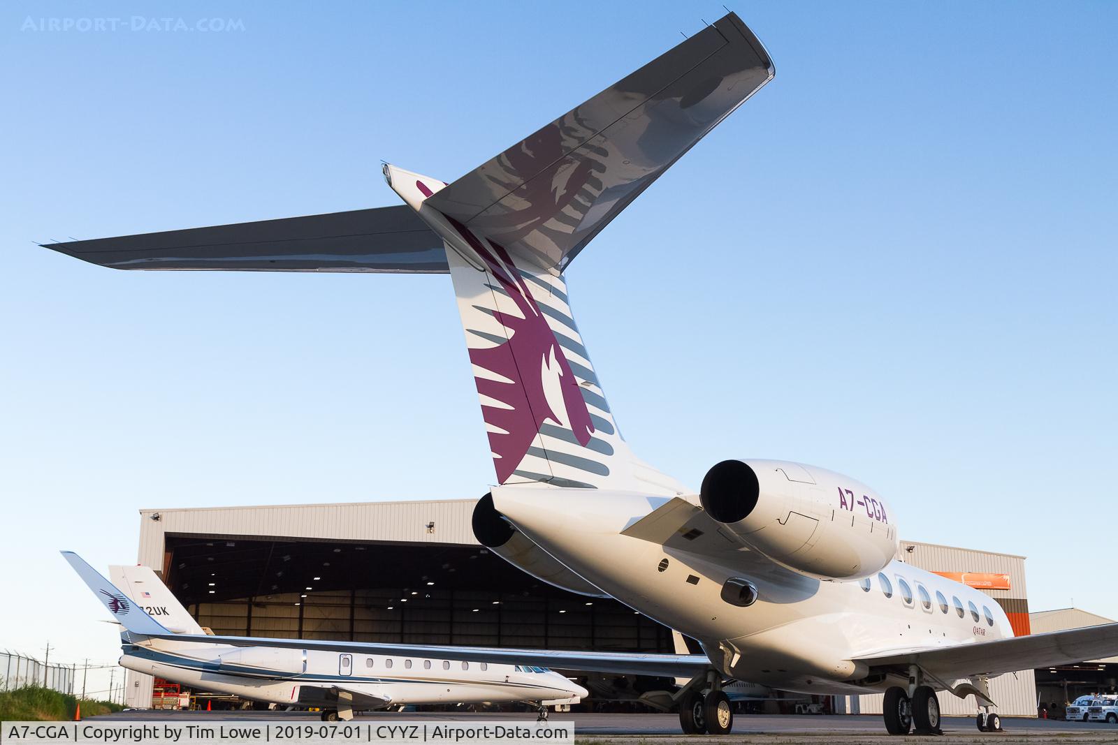 A7-CGA, 2015 Gulfstream G-VI (G650ER) C/N 6153, Parked at CYYZ