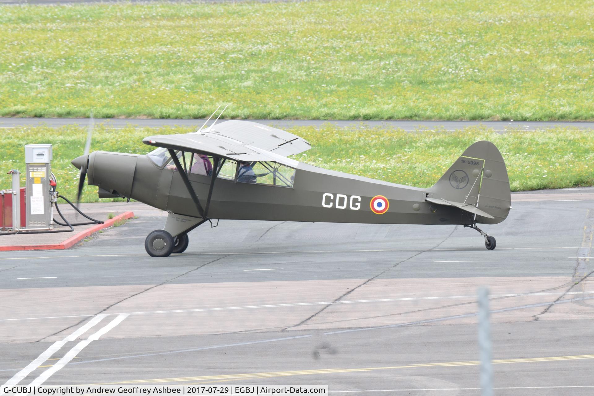 G-CUBJ, 1956 Piper L-18C Super Cub (PA-18-95) C/N 18-5395, G-CUBJ at Gloucestershire Airport.