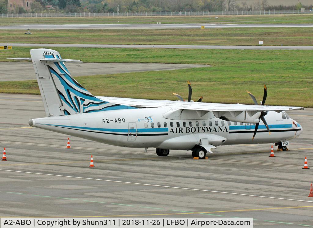 A2-ABO, 1996 ATR 42-500 C/N 511, Parked at the General Aviation area... Returned to lessor...