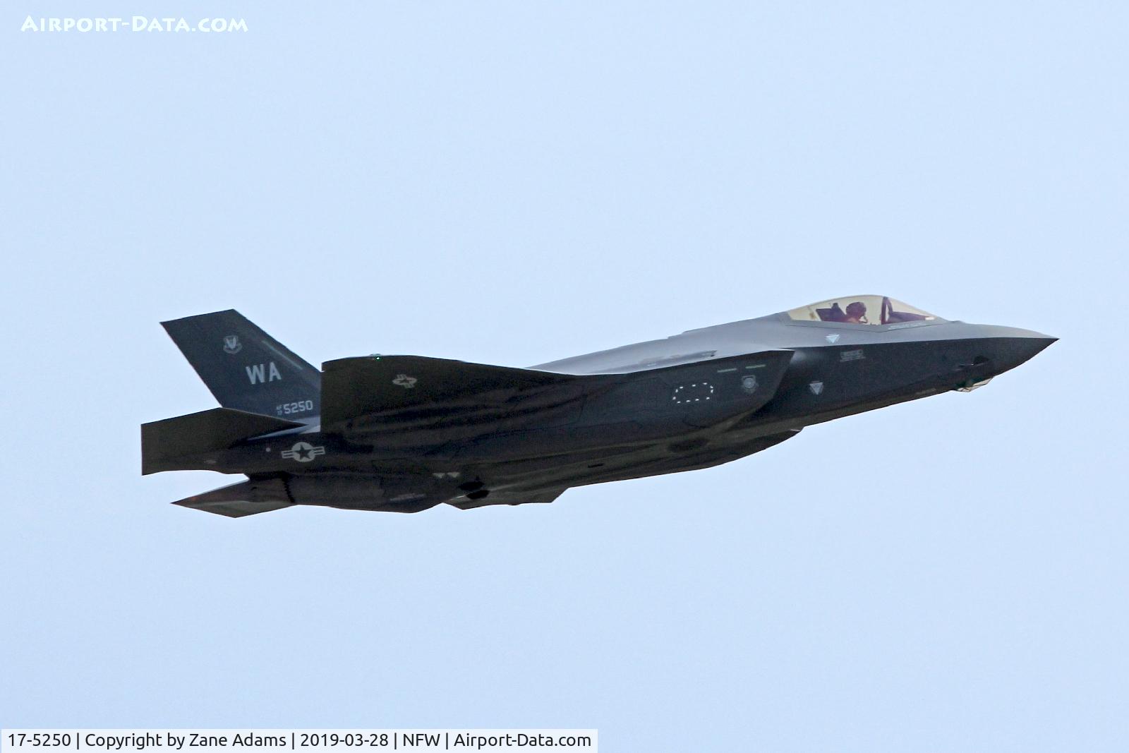 17-5250, 2017 Lockheed Martin F-35A Lightning II C/N AF-192, F-35A departing NAS Fort Worth