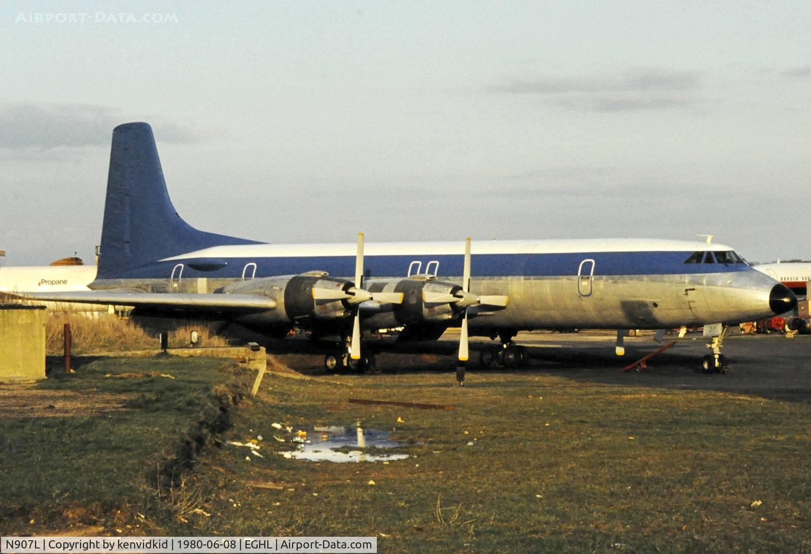 N907L, 1961 Canadair CL-44D4 C/N 27, At Lasham.