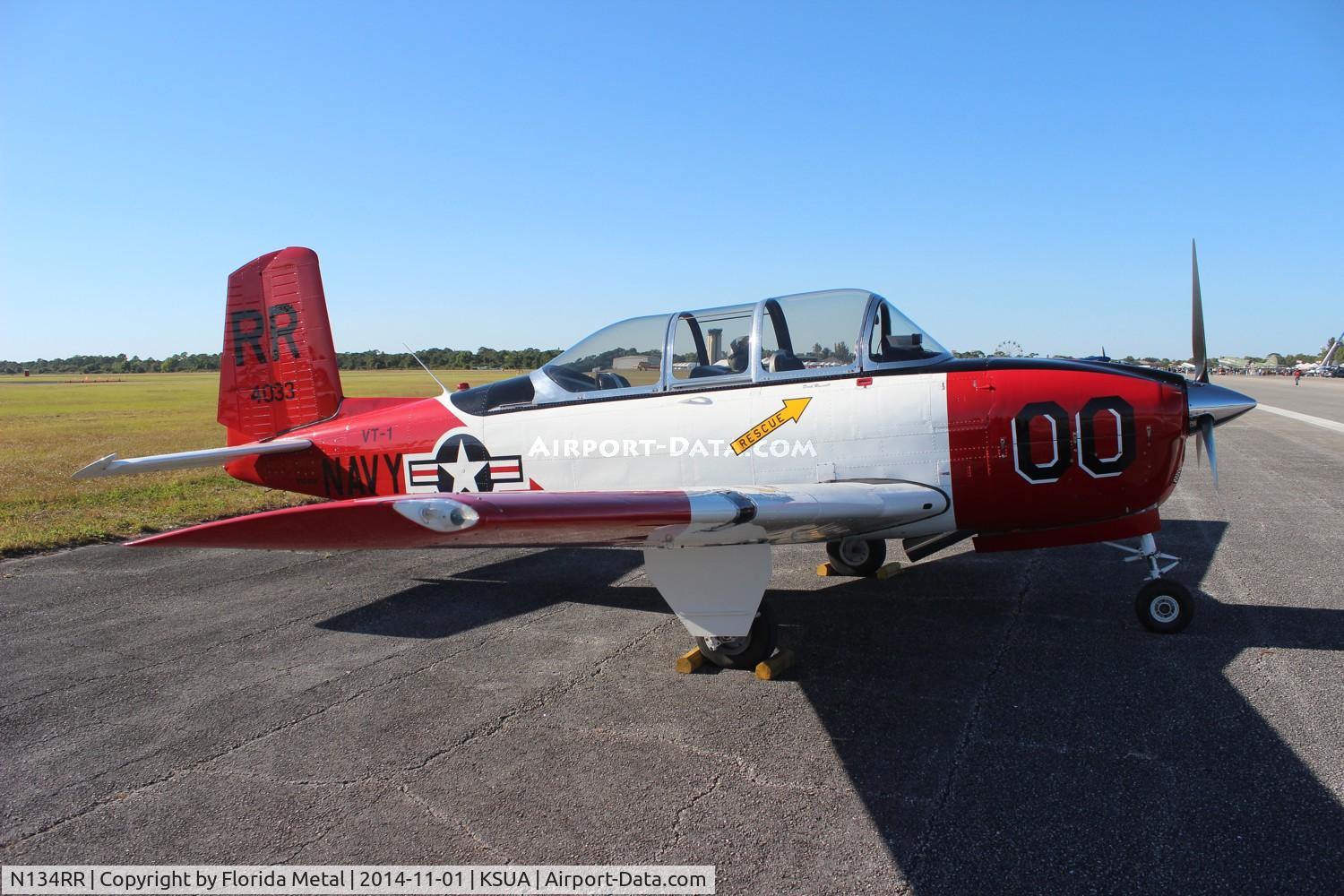 N134RR, Beech T-34B Mentor C/N BG-340, Stuart 2014