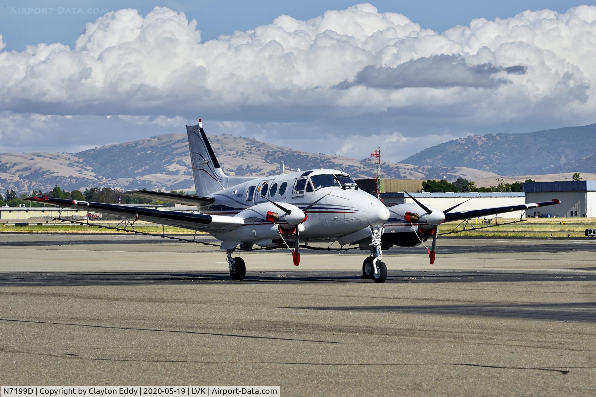 N7199D, 1972 Beech 65-A90-4 C/N LU-06, Livermore Airport California 2020.