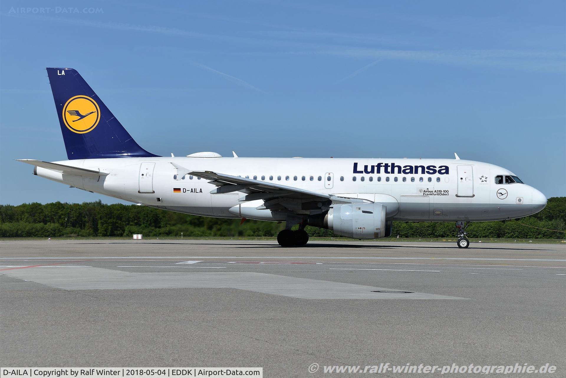 D-AILA, 1996 Airbus A319-114 C/N 609, Airbus A319-114 - LH DLH Lufthansa 'Frankfurt Oder' - 609 - D-AILA - 04.05.2018 - CGN