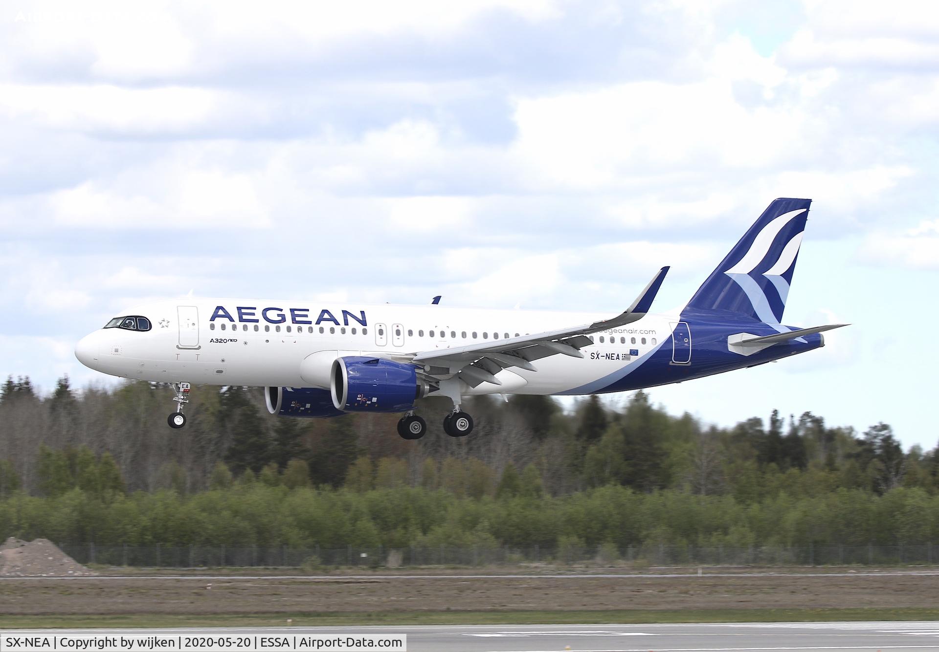 SX-NEA, 2020 Airbus A320-271N C/N 9497, RWY 26