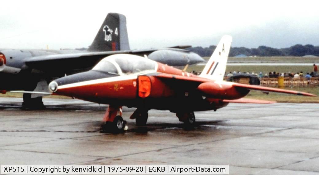 XP515, 1963 Folland Gnat T.1 C/N FL530, At the 1975 Battle of Britain air show Biggin Hill.
Scanned from slide.