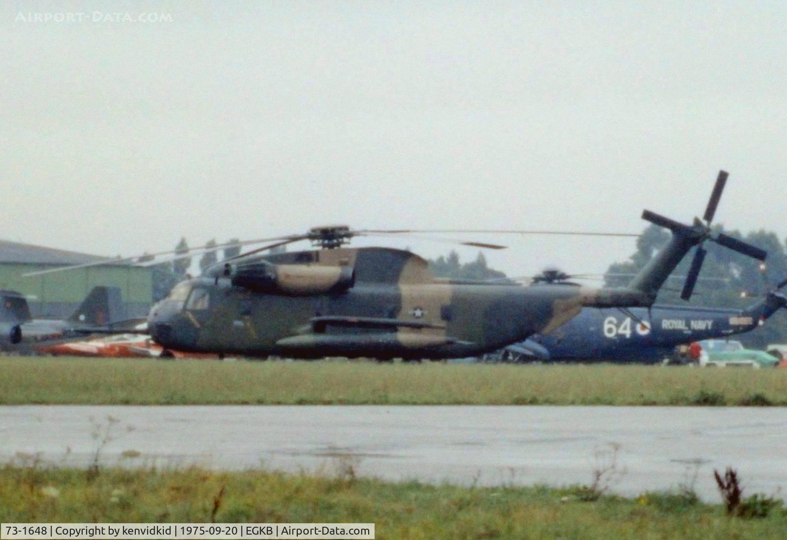 73-1648, Sikorsky HH-53C Jolly Green Giant C/N 65-386, At the 1975 Battle of Britain air show Biggin Hill.
Scanned from slide.