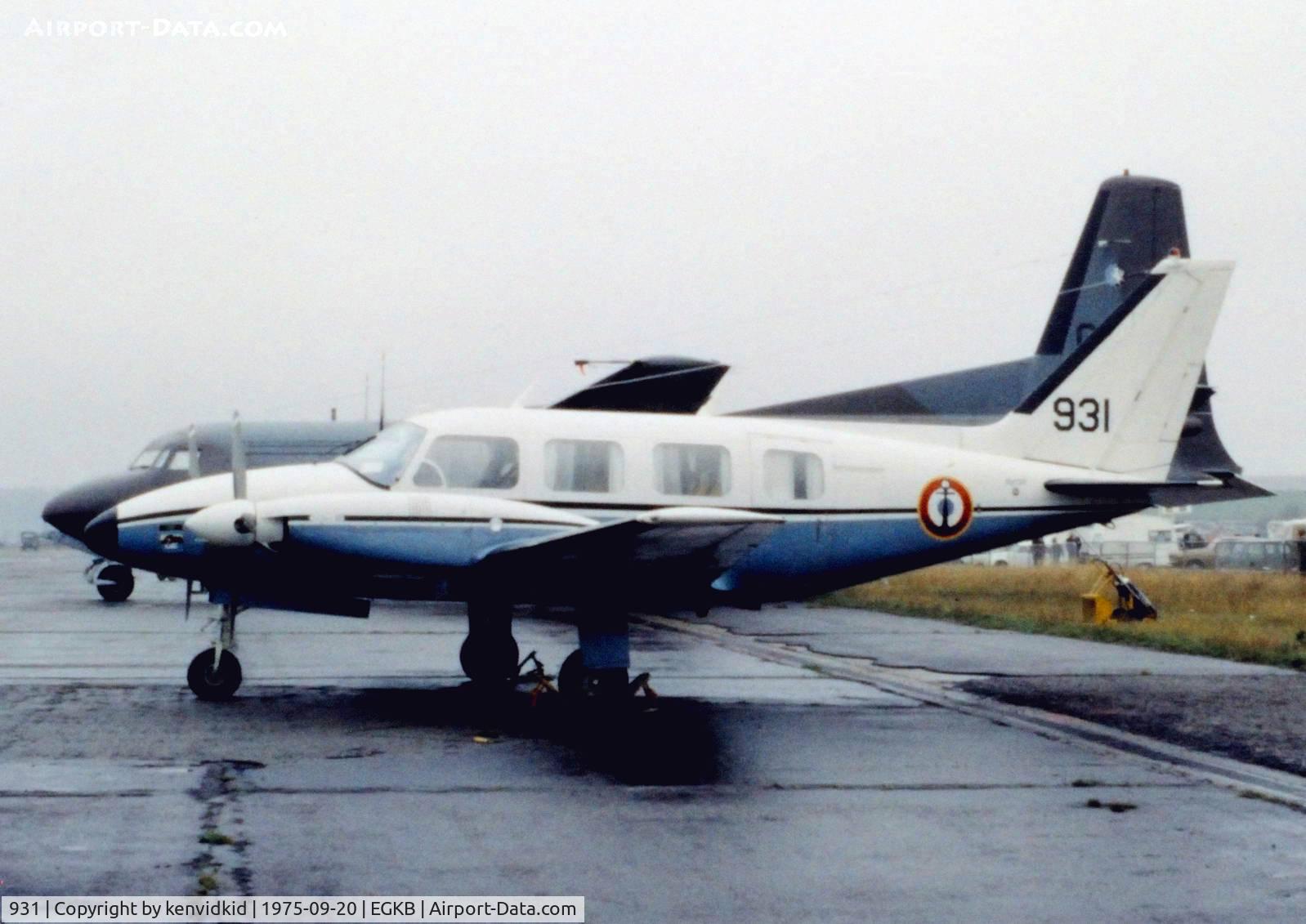 931, Piper PA-31-310 Navajo C/N 31-7300931, At the 1975 Battle of Britain air show Biggin Hill.
Scanned from slide.